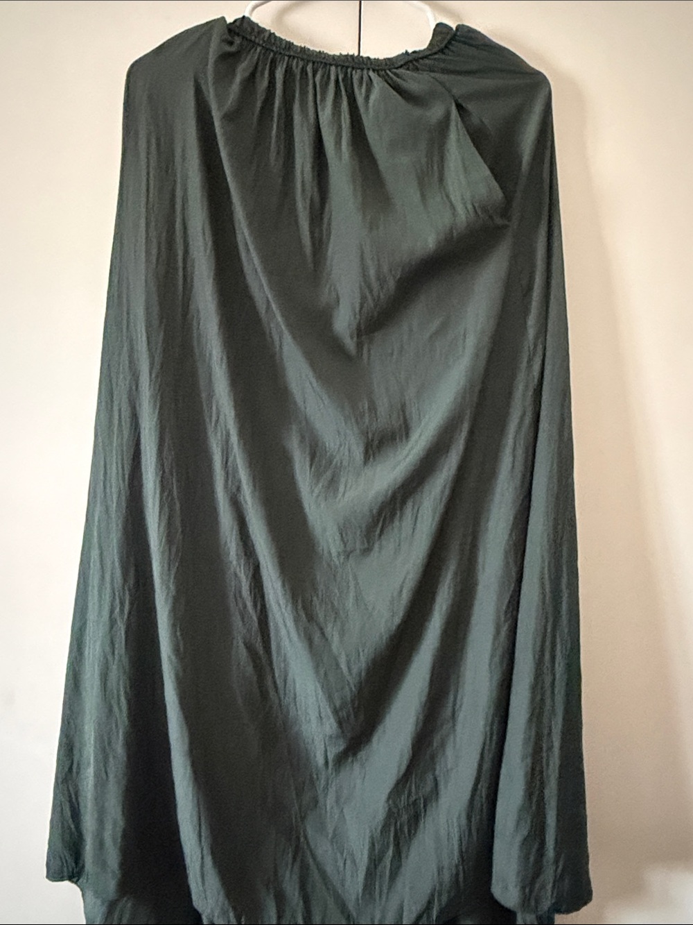 Tahari Dark Green Elastic-Waist Maxi Skirt